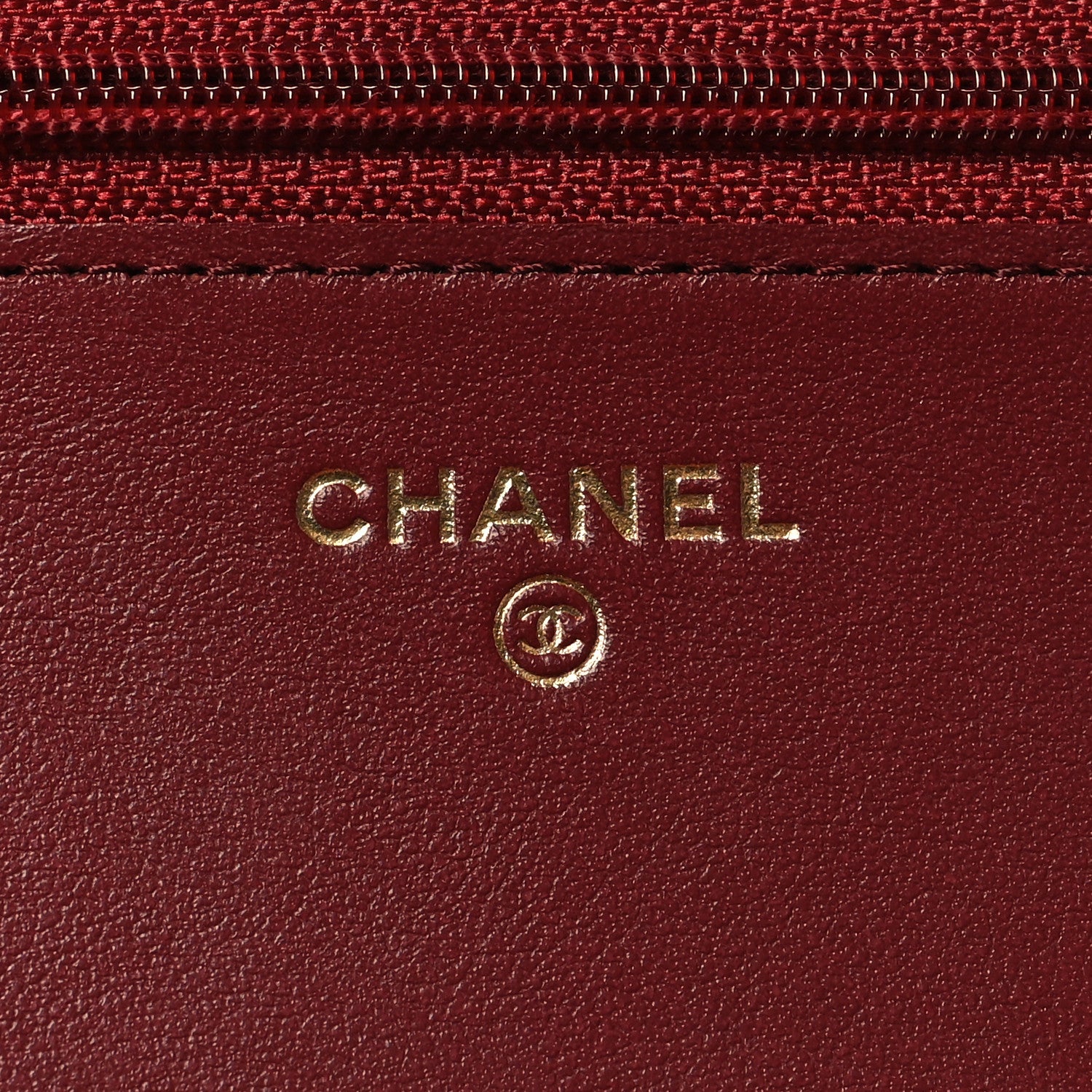Chanel Caviar Quilted Boy Wallet On Chain WOC Burgundy 6 of 13