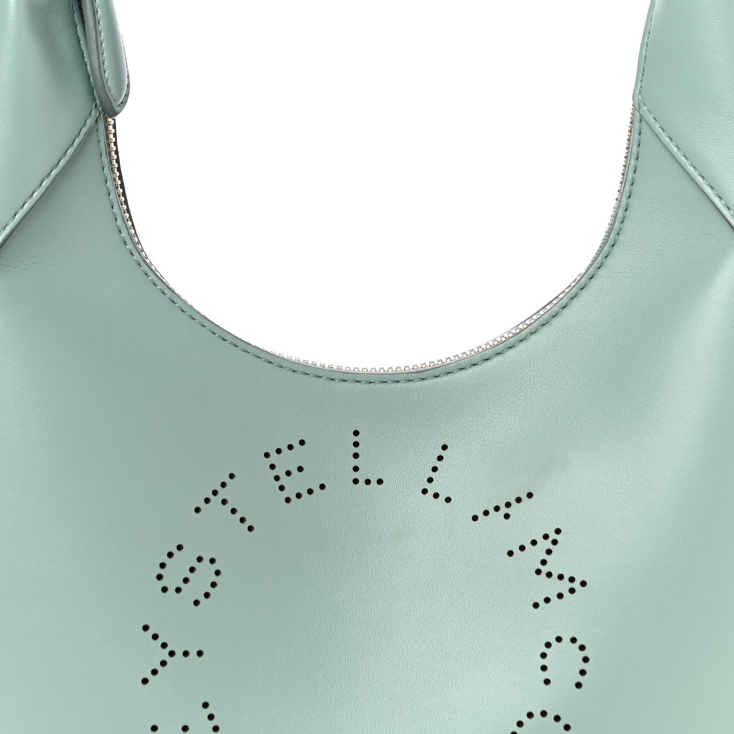 Stella McCartney Eco Alter Nappa Perforated Logo Small Hobo Mist 7 of 9