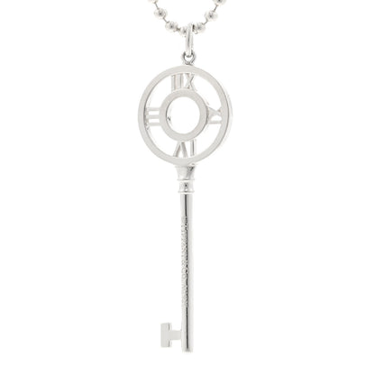 Tiffany Sterling Silver Atlas Key Pendant Necklace 4 of 5