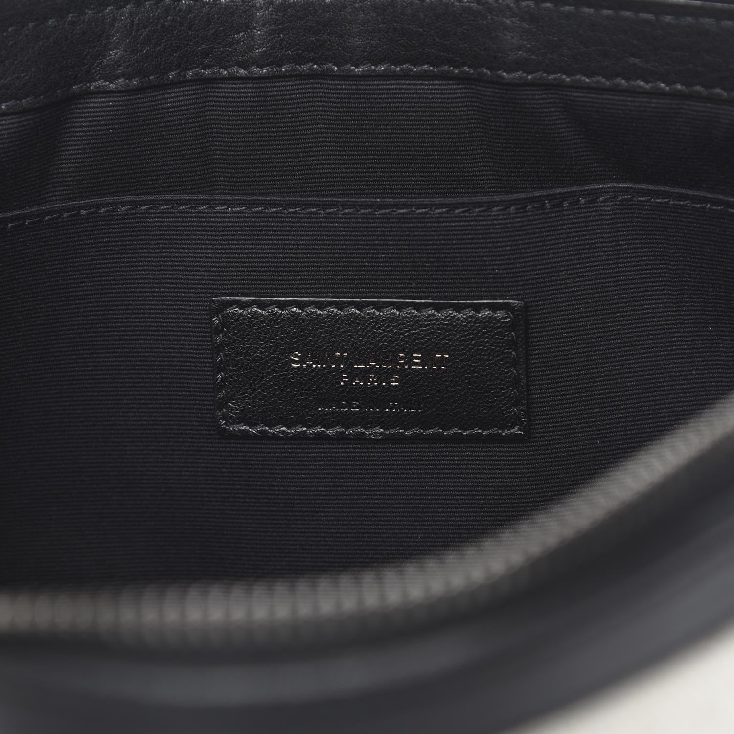 Saint Laurent Linen Canvas Rive Gauche Zipped Pouch Optic White 6 of 8