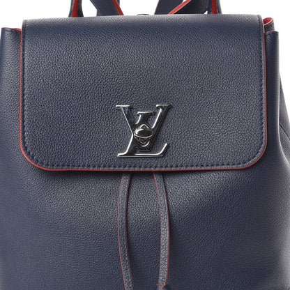 Louis Vuitton Soft Calfskin Lockme Backpack Marine Rouge 7 of 13