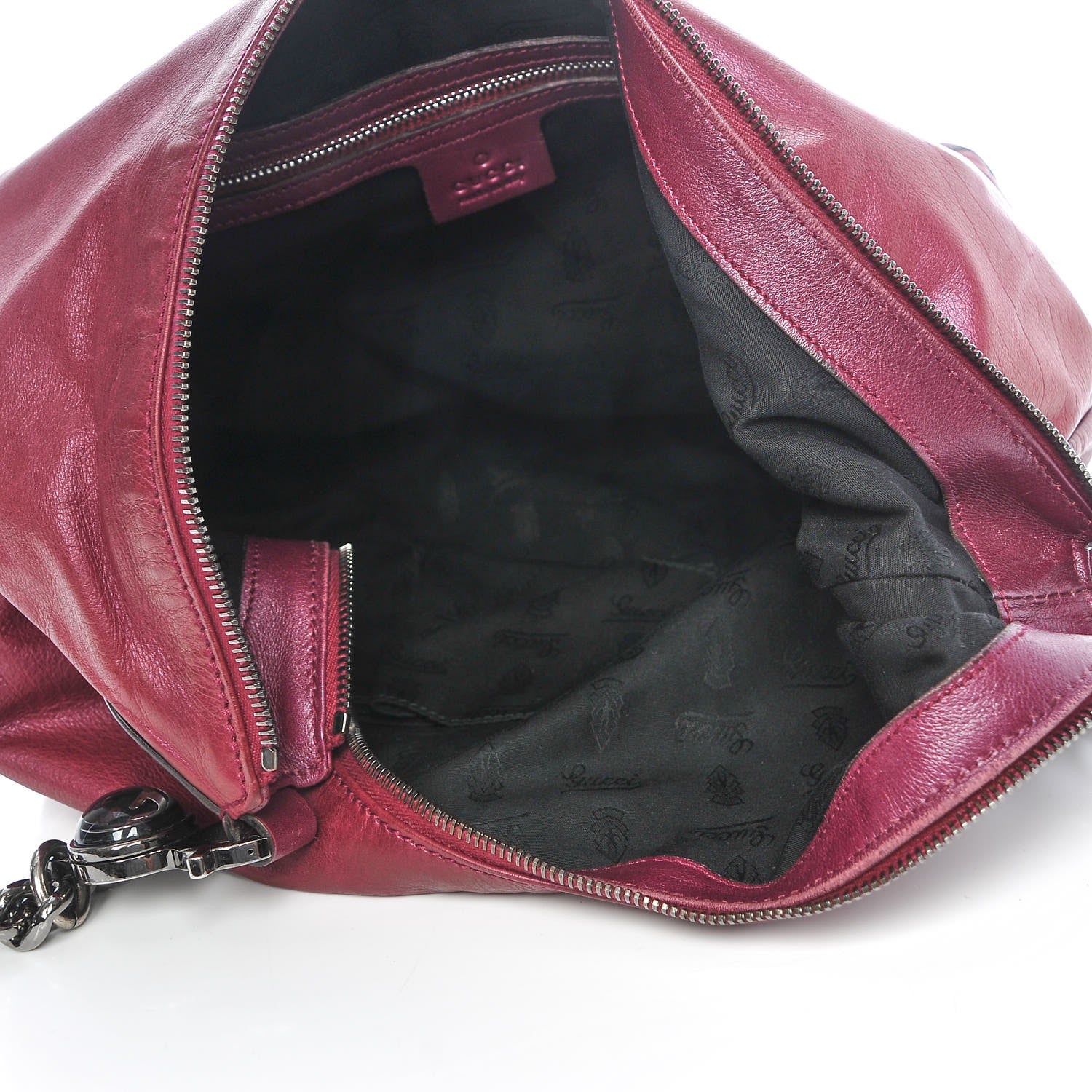 Gucci Metallic Calfskin Medium Galaxy Hobo Purple 5 of 11