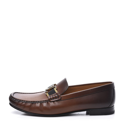 Louis Vuitton Calfskin Mens Montaigne Loafers 10.5 Brown 1 of 10