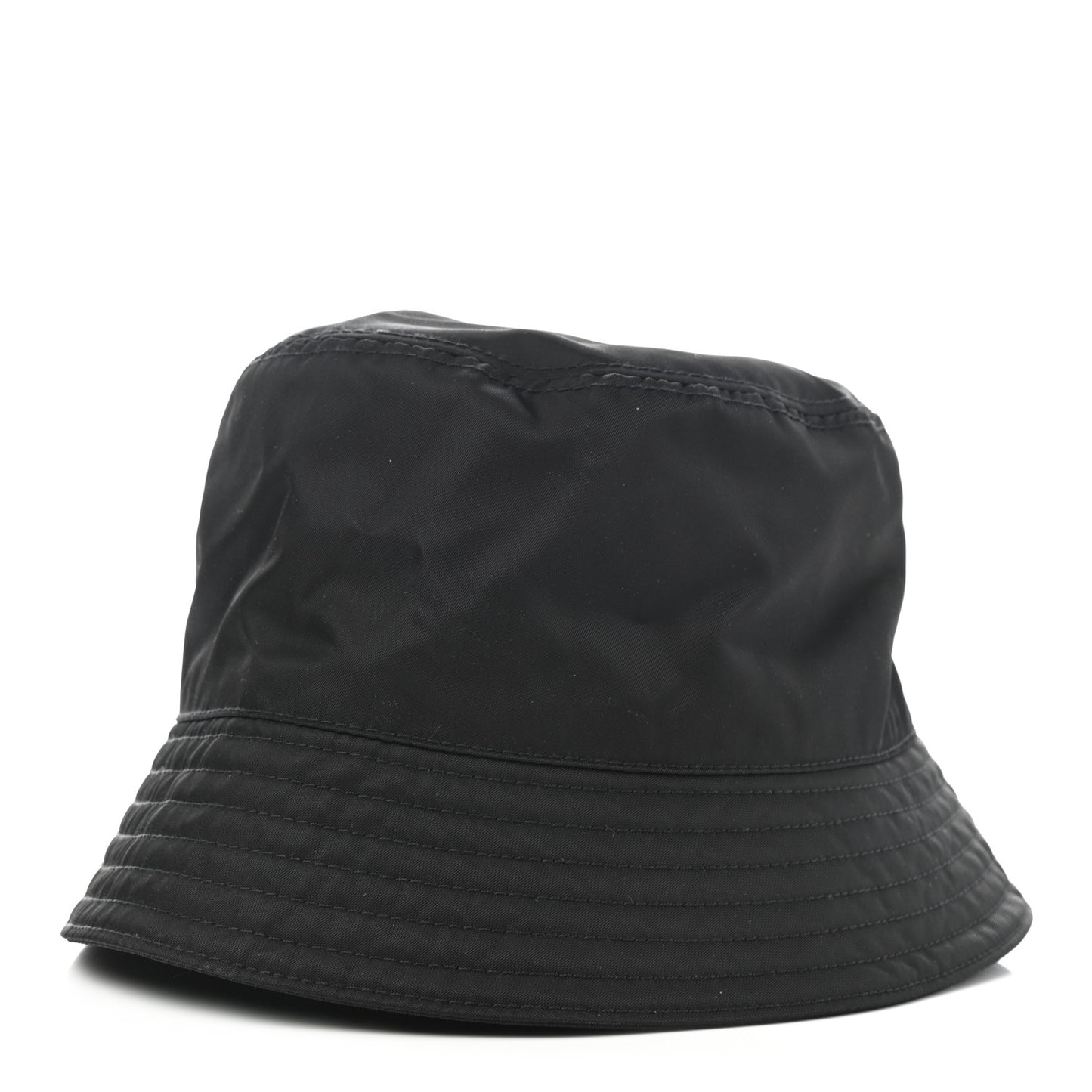 Re-Nylon Metal Triangle Logo Mens Bucket Hat L Black
