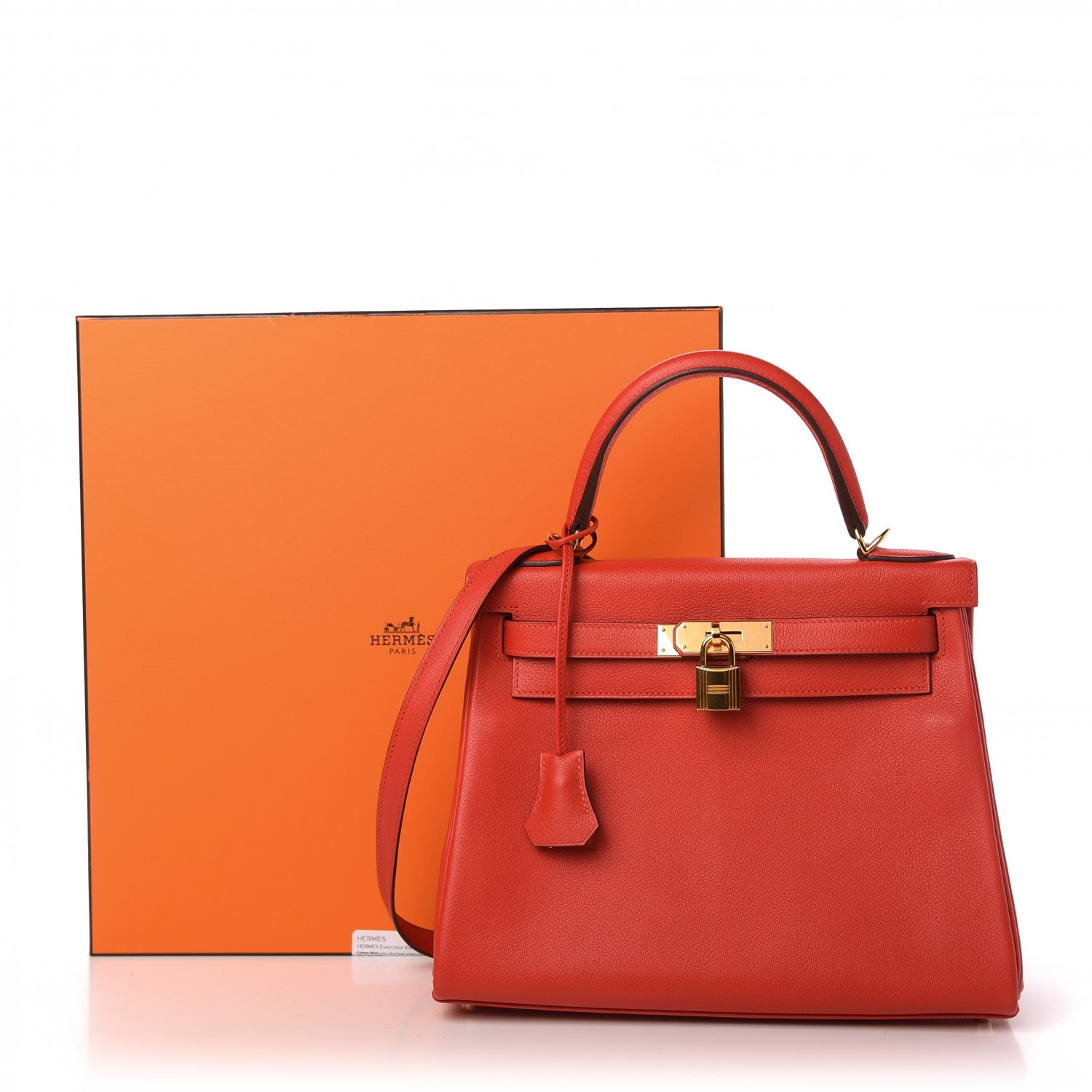 Hermes Evercolor Kelly Retourne 28 Rouge Tomate 11 of 11