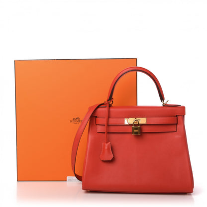 Hermes Evercolor Kelly Retourne 28 Rouge Tomate 11 of 11