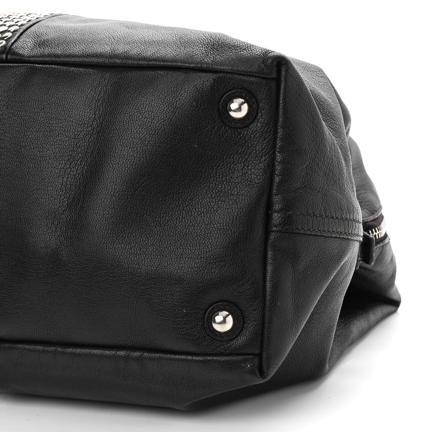 Saint Laurent Calfskin Studded Easy Sac Black 10 of 16