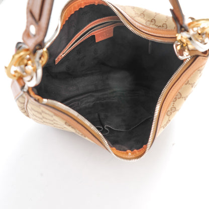 Gucci Monogram Medium GG Twins Hobo Tan 5 of 7