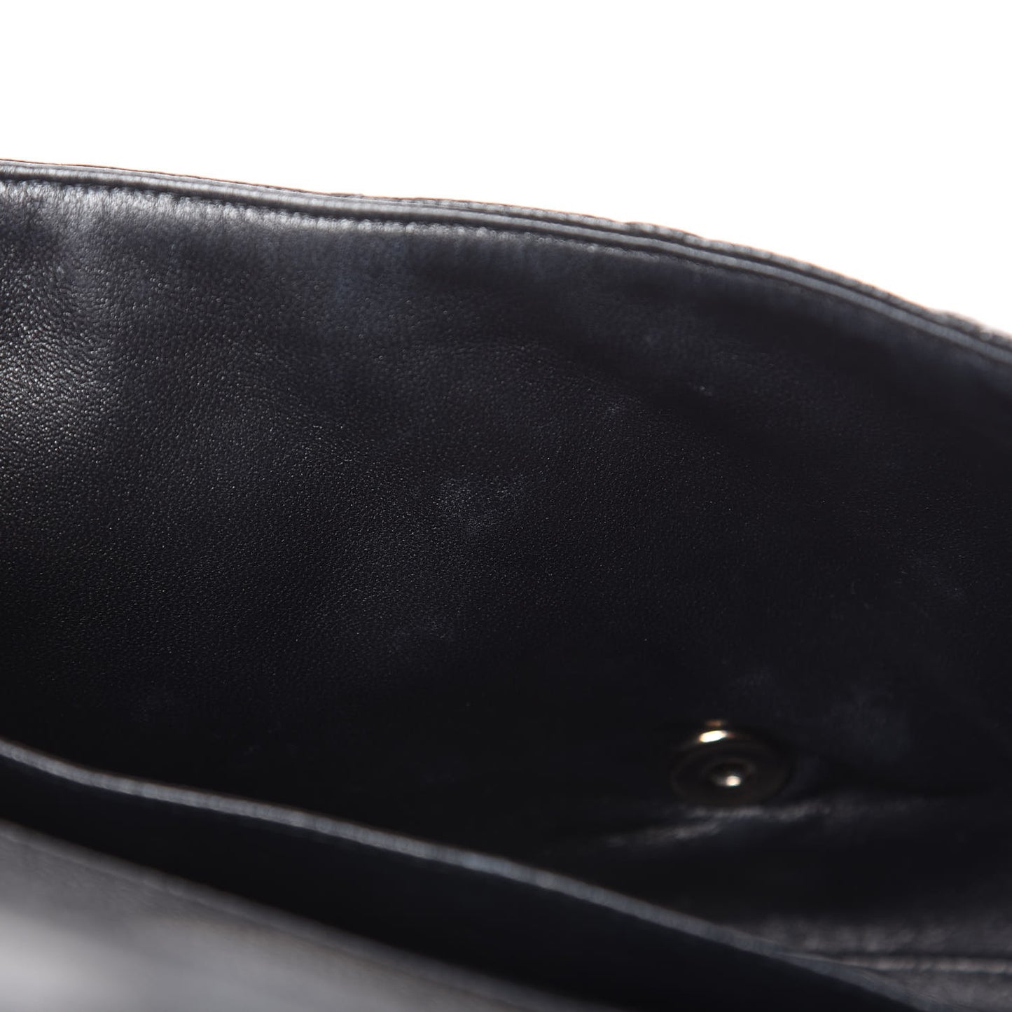 Caviar Quilted Clutch With Chain Flap Black