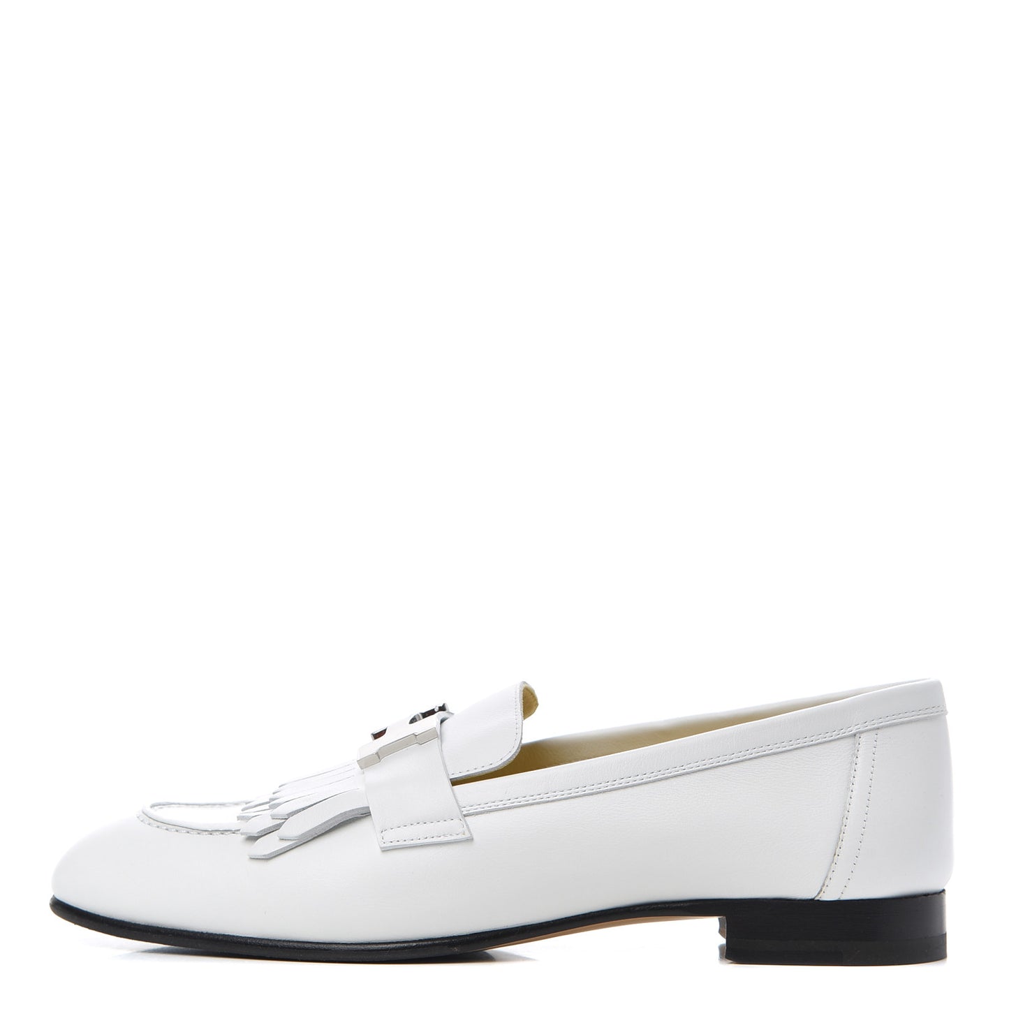 Calfskin Womens Royal Loafers 36.5 White