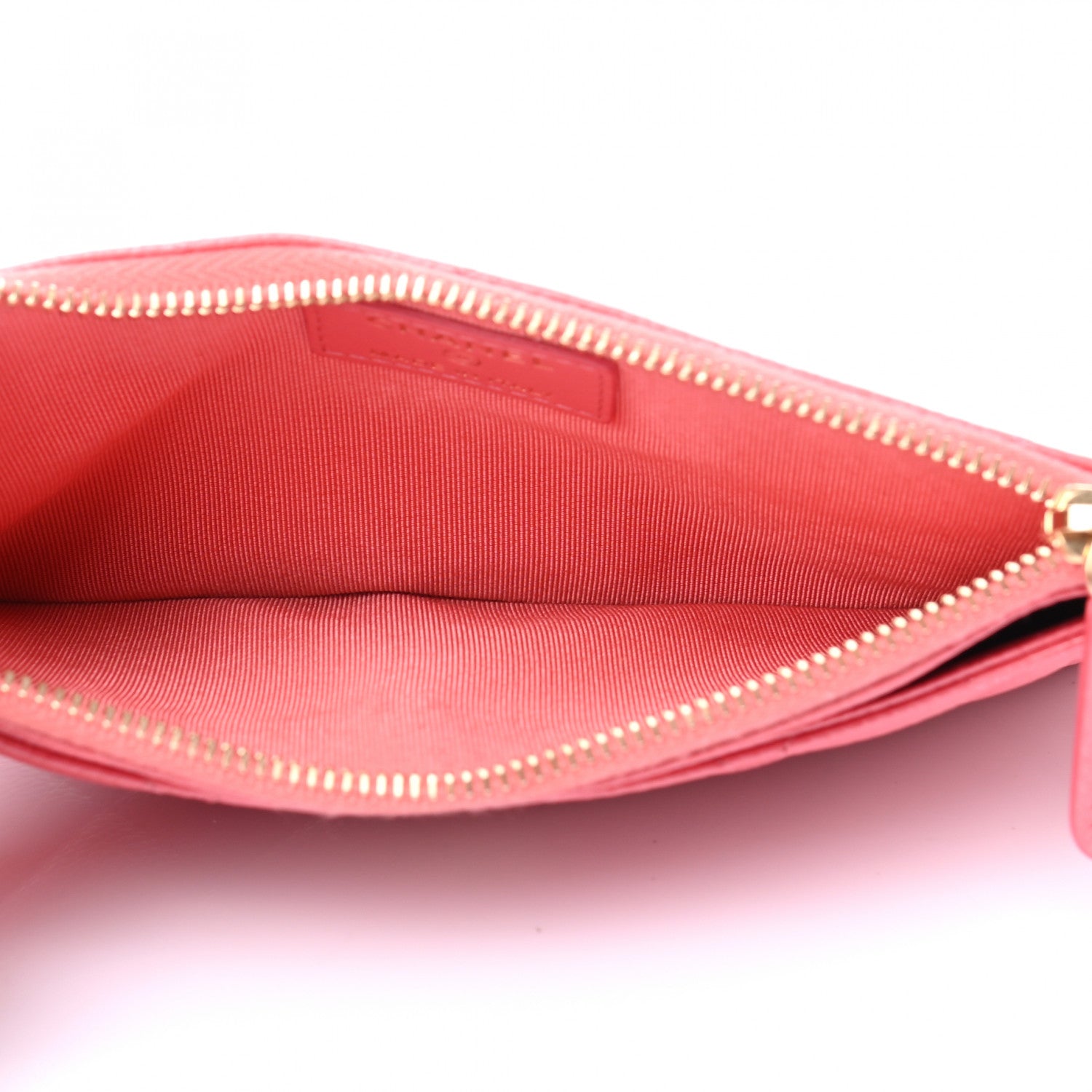 Chanel Iridescent Caviar Quilted Classic Zip Pouch Pink 5 of 7