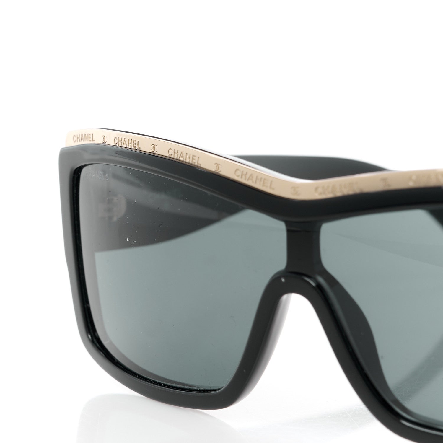Chanel Acetate Shield Sunglasses 71504 Black 7 of 8