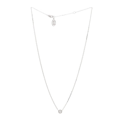 Cartier 18K White Gold Diamond LM D'Amour Pendant Necklace 3 of 4