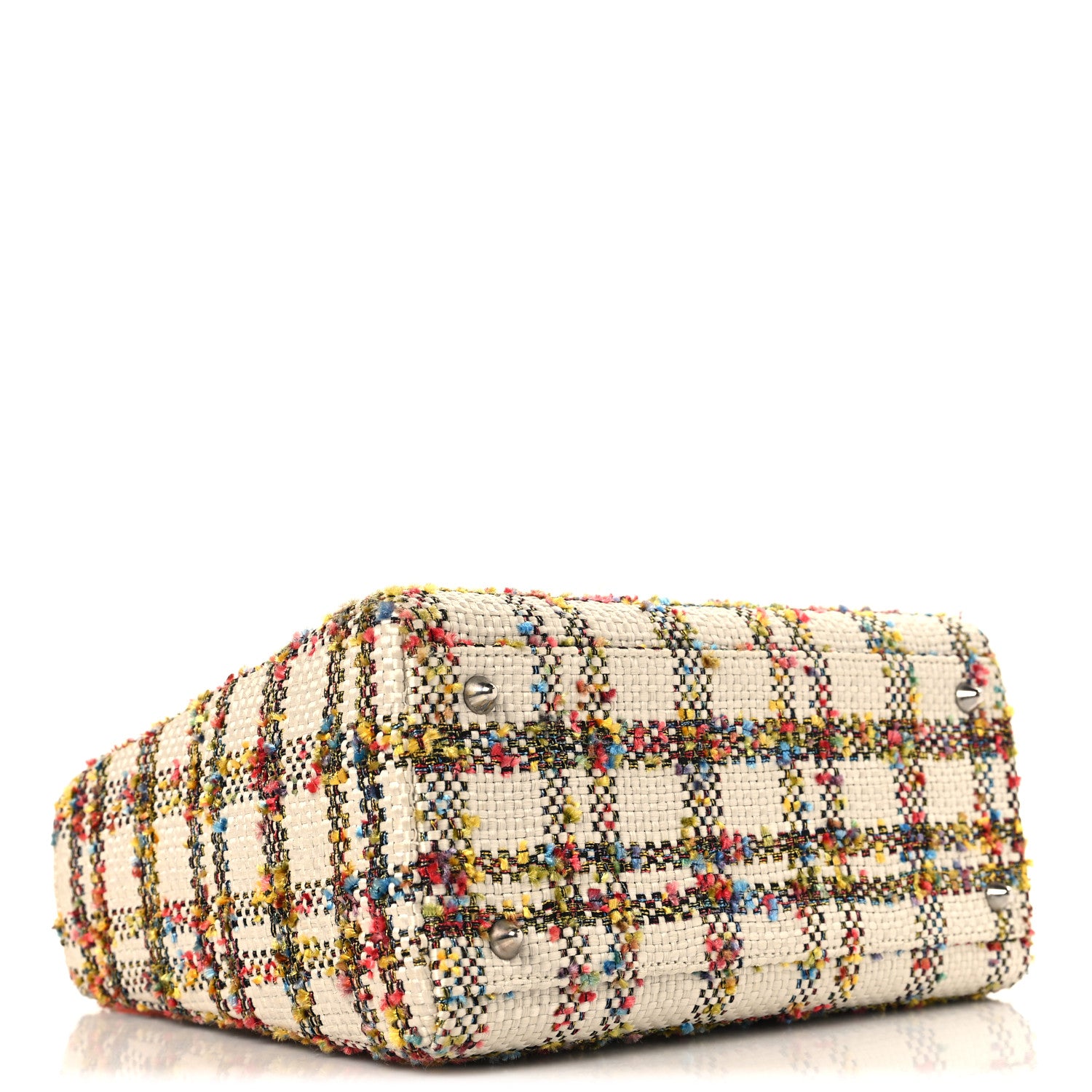Christian Dior Tweed Medium Lady Dior  Orange Multicolor 4 of 11