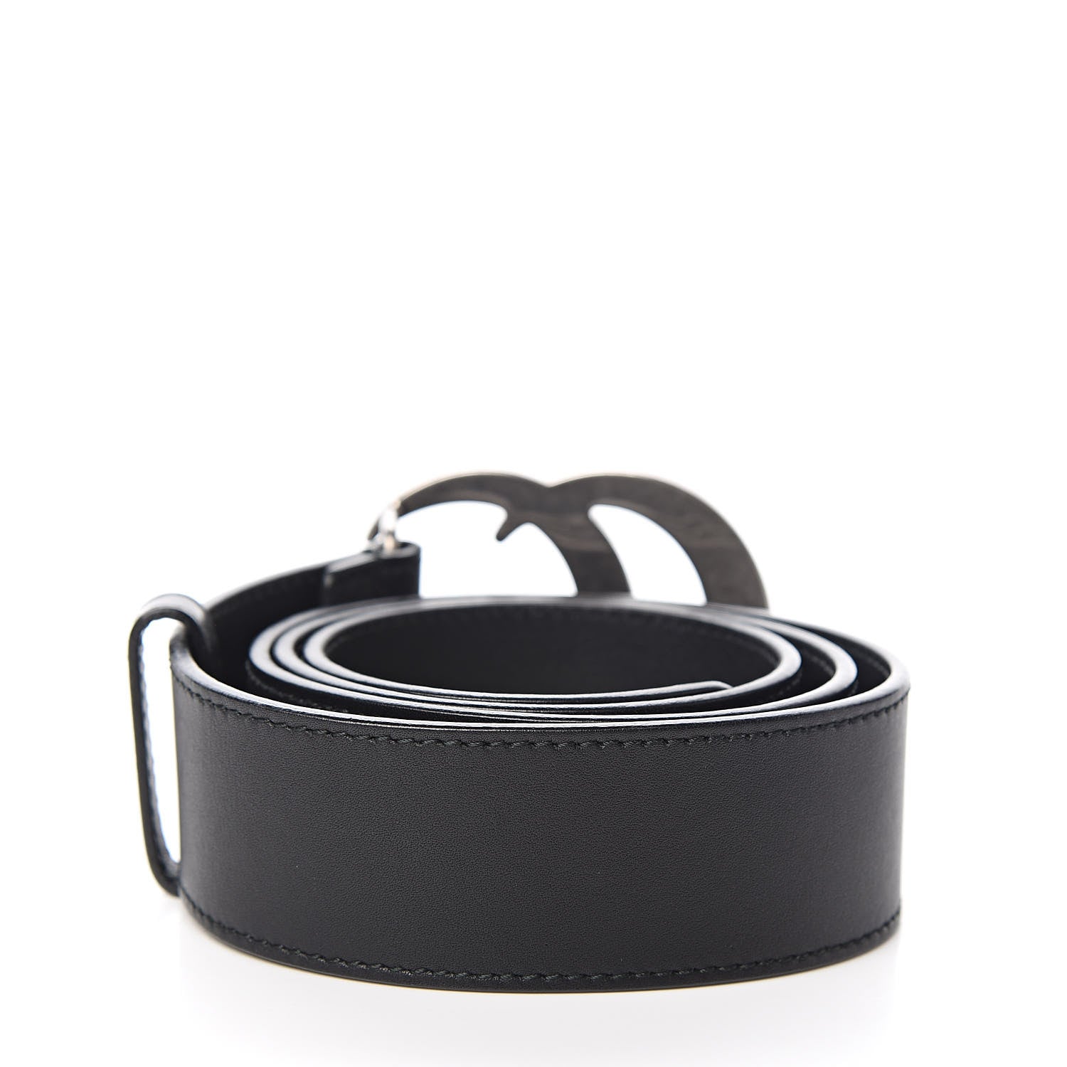 Gucci Moon Calfskin Nickel Double G 40mm Belt 85 34 Black 3 of 5