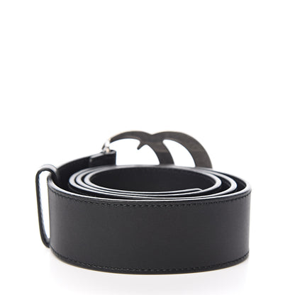 Gucci Moon Calfskin Nickel Double G 40mm Belt 85 34 Black 3 of 5