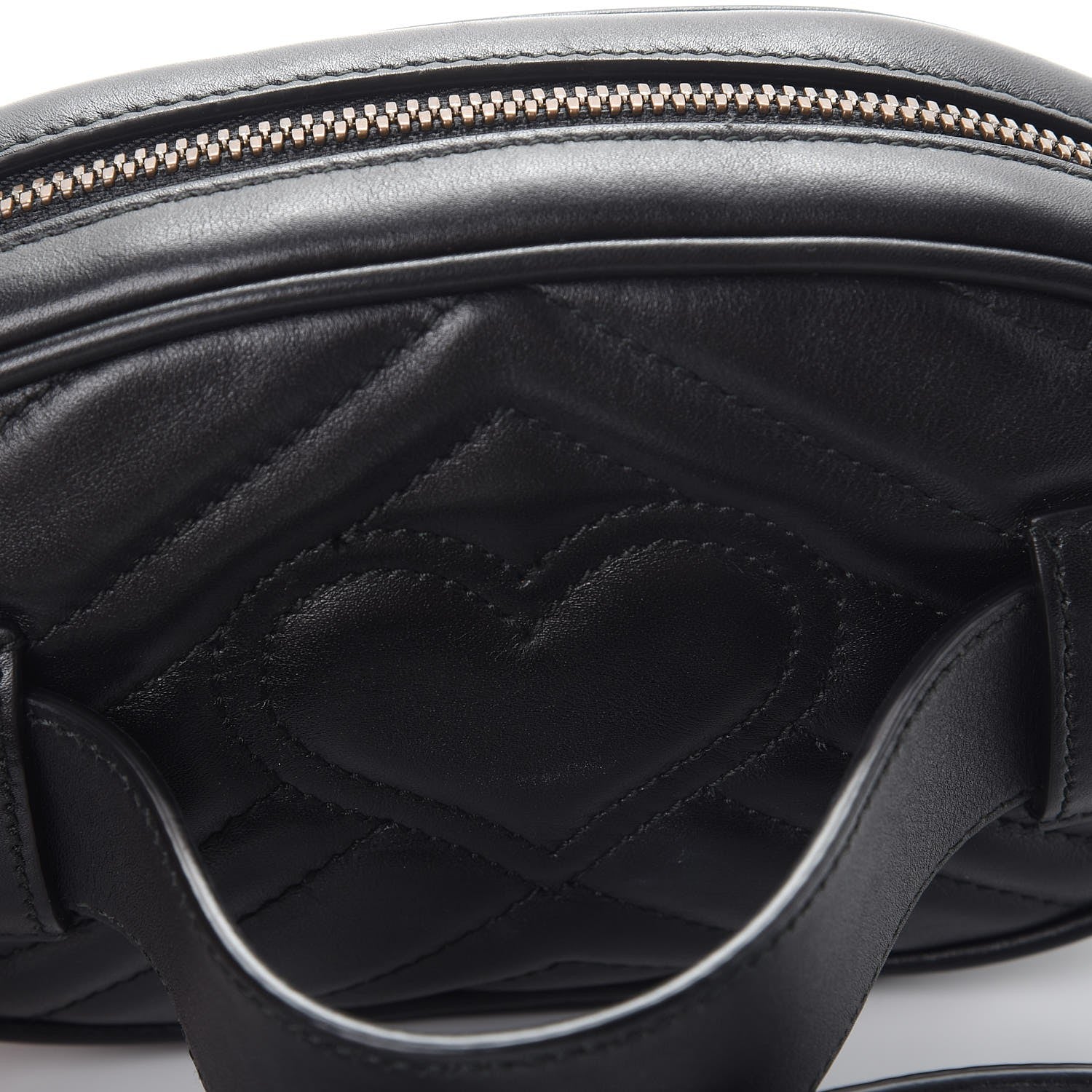 Gucci Calfskin Matelasse GG Marmont Belt Bag 105 42 Black 5 of 13