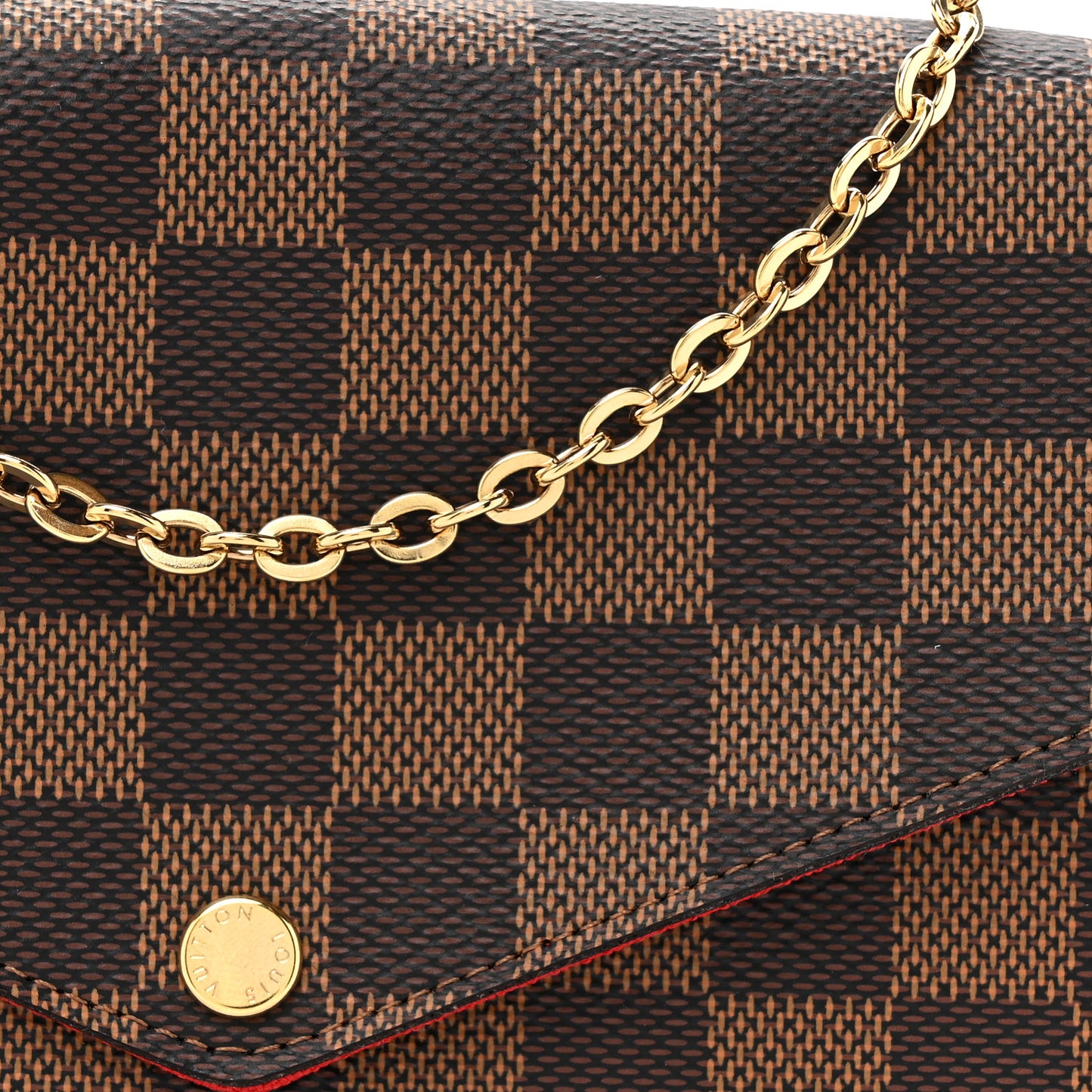 Damier Ebene Pochette Felicie Chain Wallet