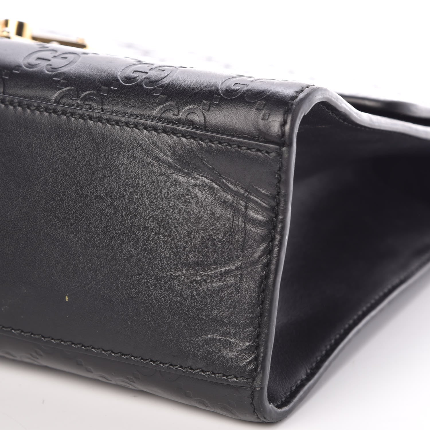 Gucci Guccissima Medium Padlock Shoulder Bag Black 18 of 18