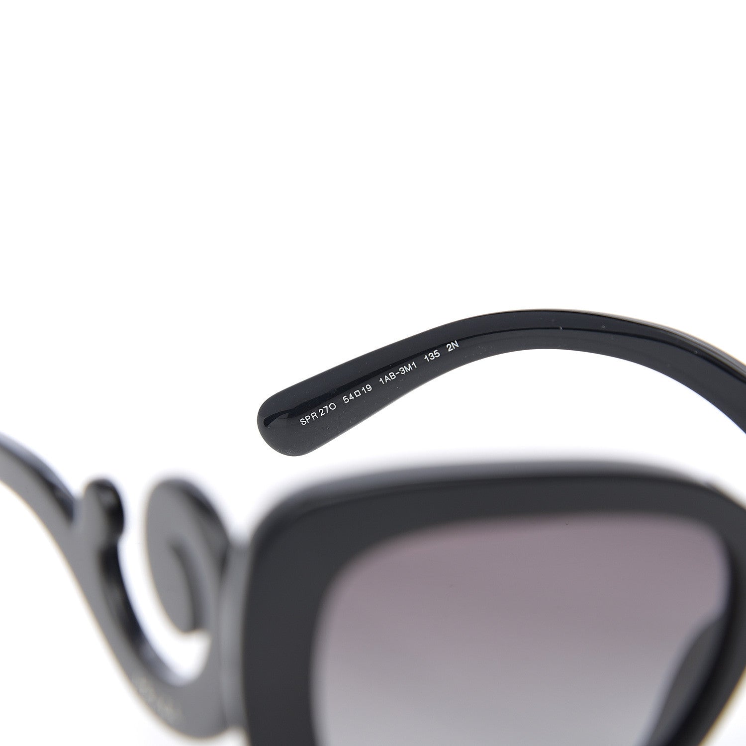 Prada Acetate Baroque Sunglasses SPR 27O Black 5 of 8