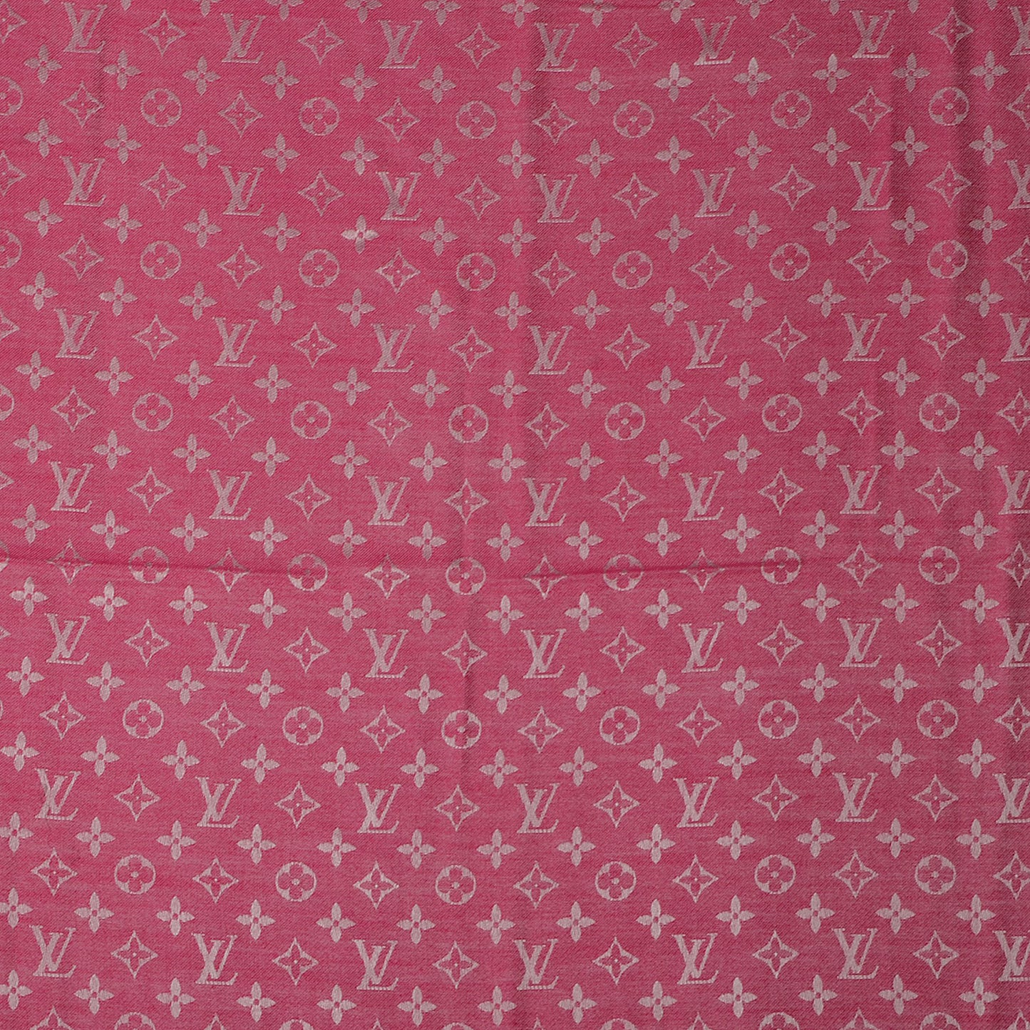 Silk Wool Monogram Denim Shawl Pivoine