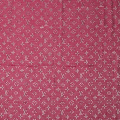 Louis Vuitton Silk Wool Monogram Denim Shawl Pivoine 1 of 5
