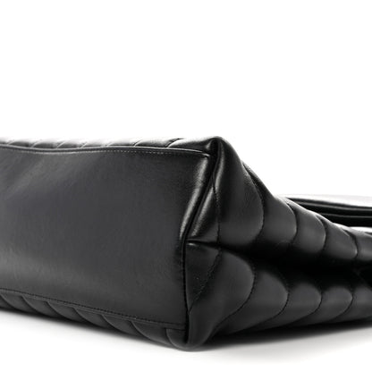 Saint Laurent Calfskin Y Quilted Monogram Medium Loulou Chain Satchel Black 10 of 14