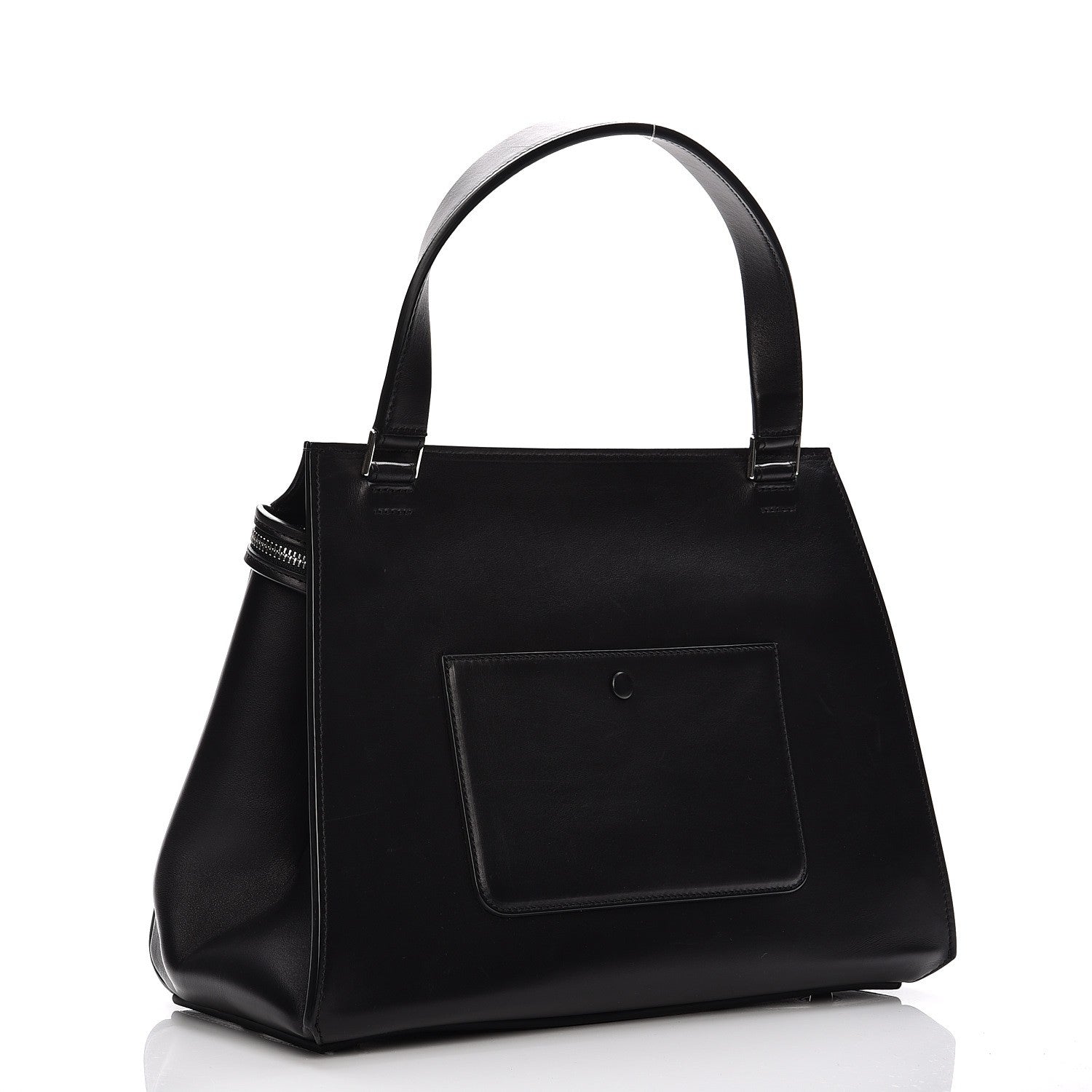 Celine Calfskin Medium Bi-Color Edge Shoulder Bag Almond 3 of 11