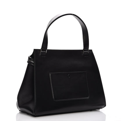 Celine Calfskin Medium Bi-Color Edge Shoulder Bag Almond 3 of 11