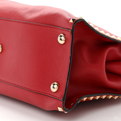 Valentino Garavani Vitello Rockstud Dome Shopper Rosso Valentino 10 of 10