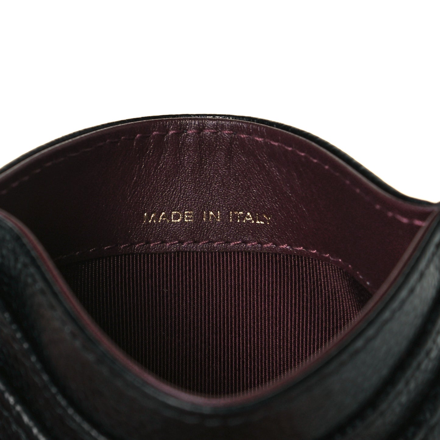 Caviar Quilted Card Holder Black