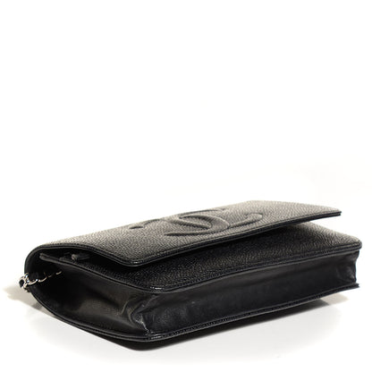 Chanel Caviar Timeless CC Wallet on Chain WOC Black 4 of 8