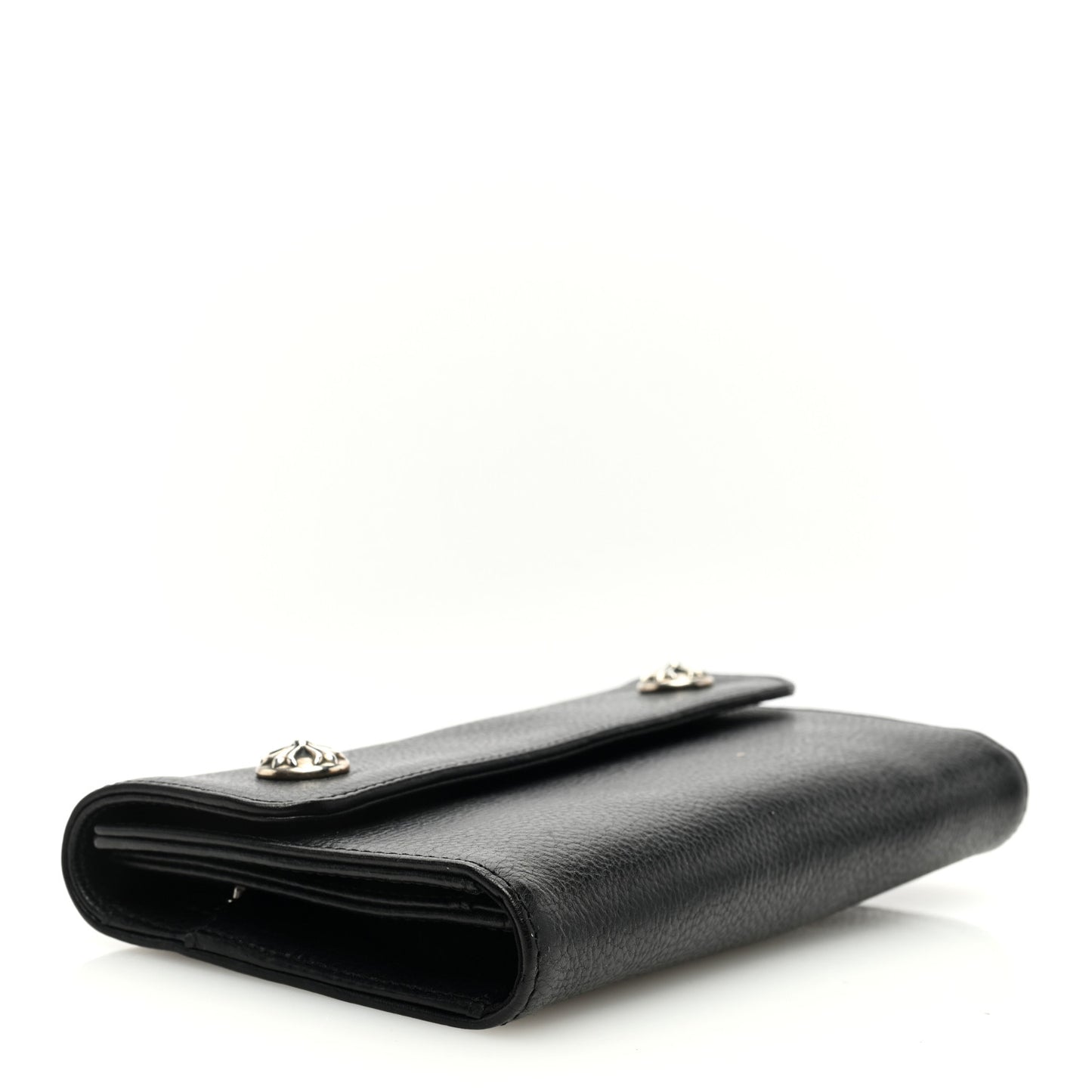 Grained Calfskin Dagger Long Wallet Black