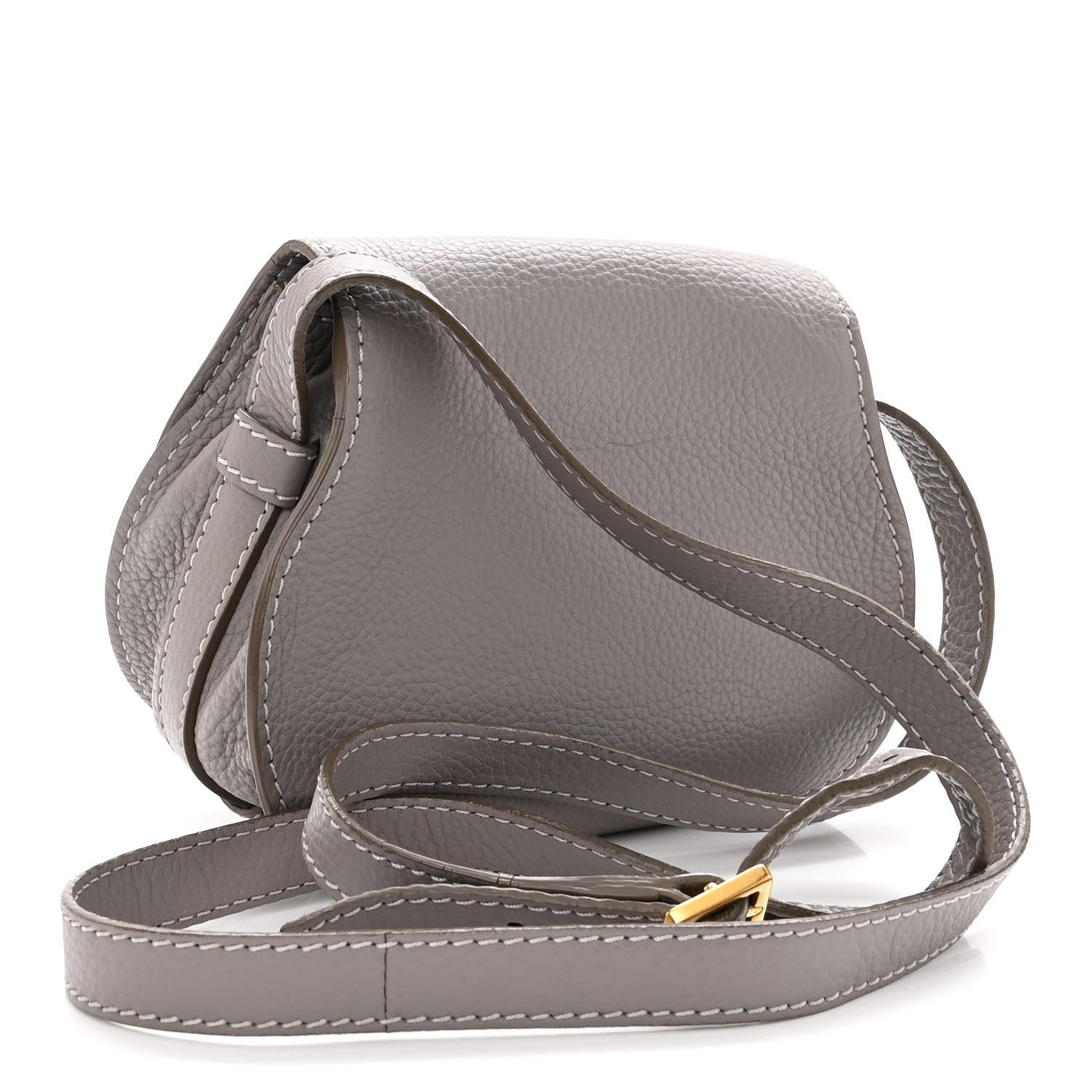 Chloe Calfskin Mini Marcie Round Crossbody Bag Cashmere Grey 3 of 10