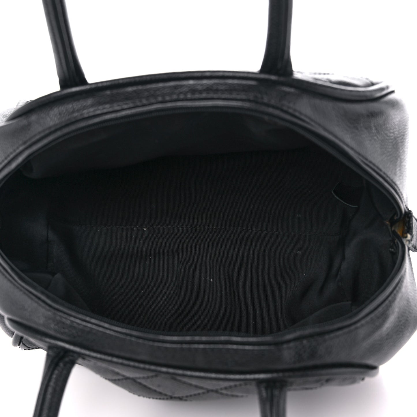 Caviar Quilted Small Bowler Black