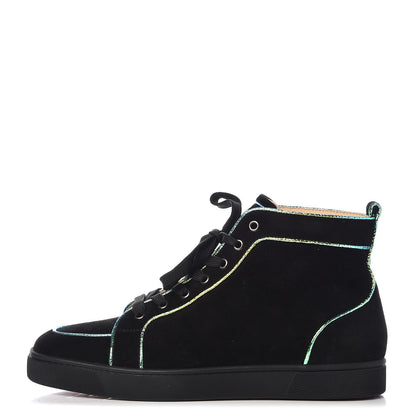 Christian Louboutin Mens Veau Velours Aliene Rantus Orlato Sneakers 42 Version Black 1 of 9