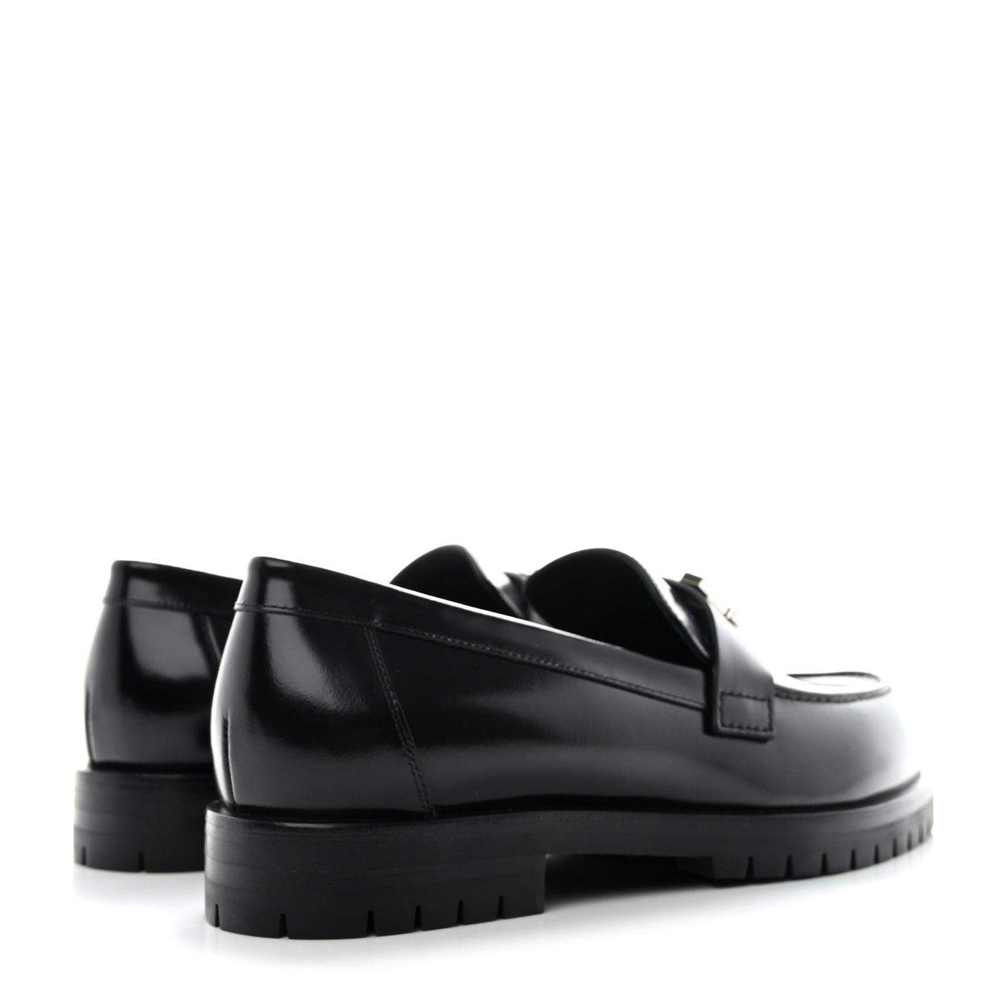 Calfskin Womens Faubourg Loafers 37.5 Black