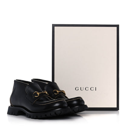 Gucci Cordovan Lux Mens Harald Horsebit Ankle Boots 8 Black 25 of 27