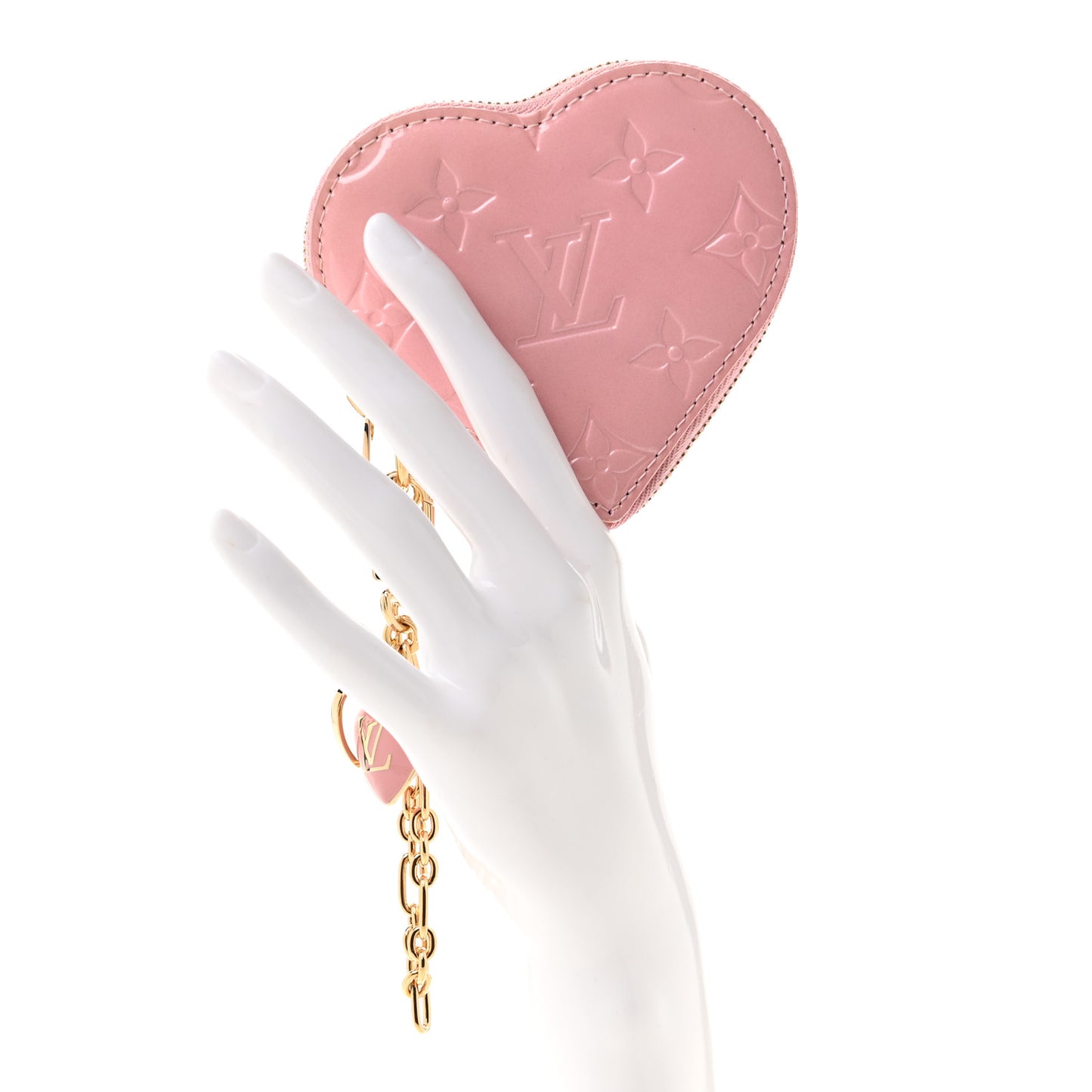 Vernis Heart Coin Purse Rose Ballerine