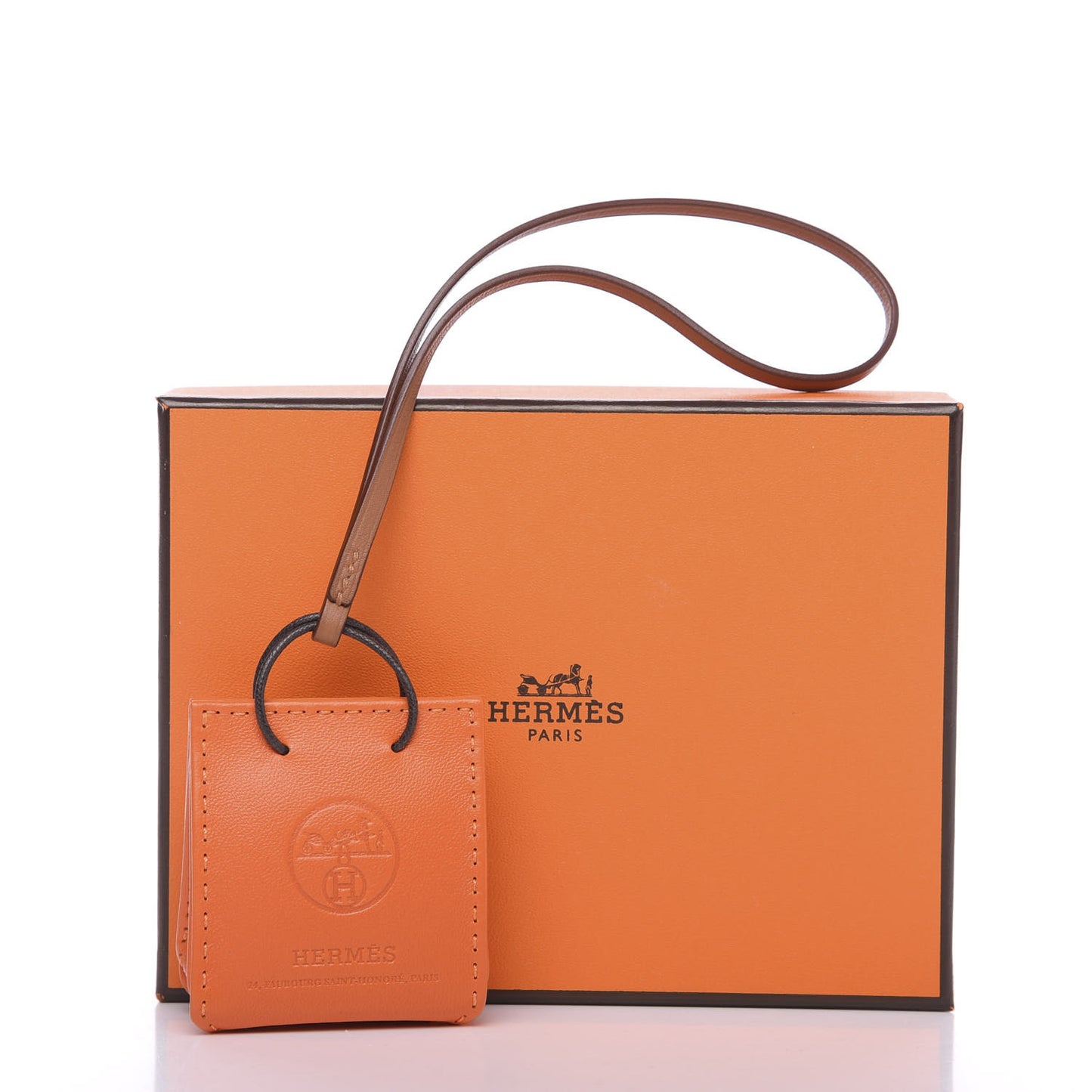 Milo Lambskin Swift Shopping Bag Charm Feu Gold