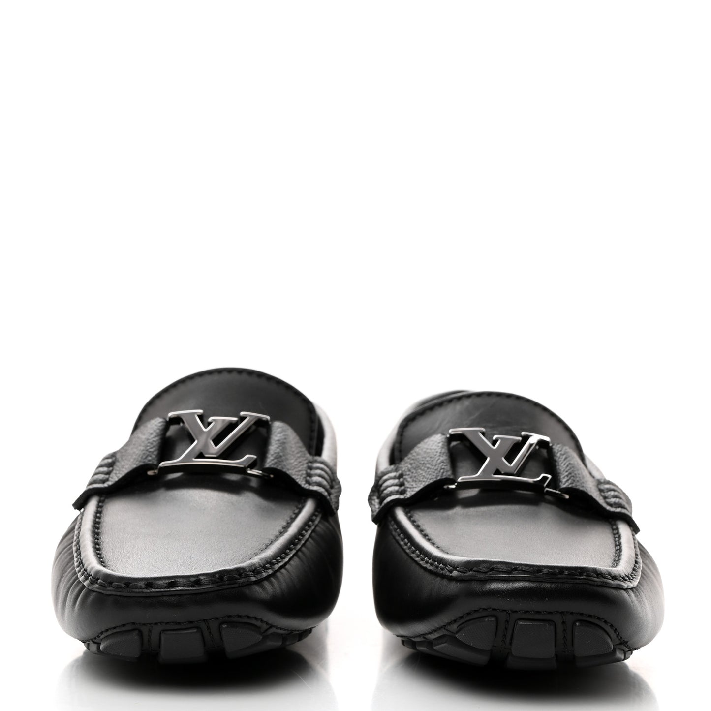 Calfskin Monogram Mens Monte Carlo Mocassin Loafers 8.5 Black