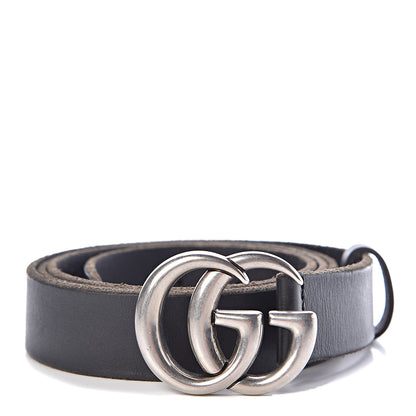 Gucci Cuoio Toscano Nickel Double G 30mm Belt 115 46 Black 1 of 7