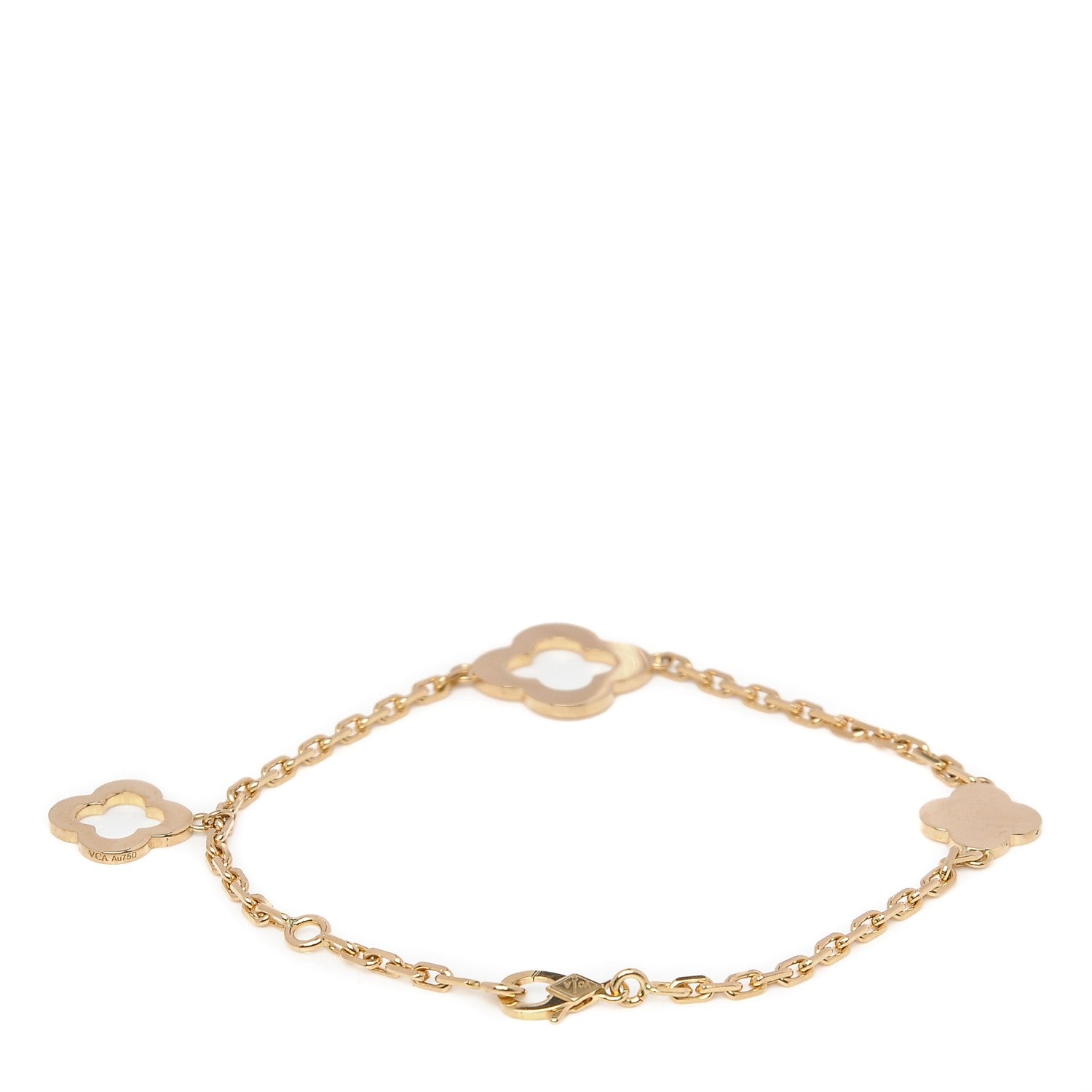 Van Cleef & Arpels 18K Yellow Gold 3 Motifs Byzantine Alhambra Bracelet 3 of 5