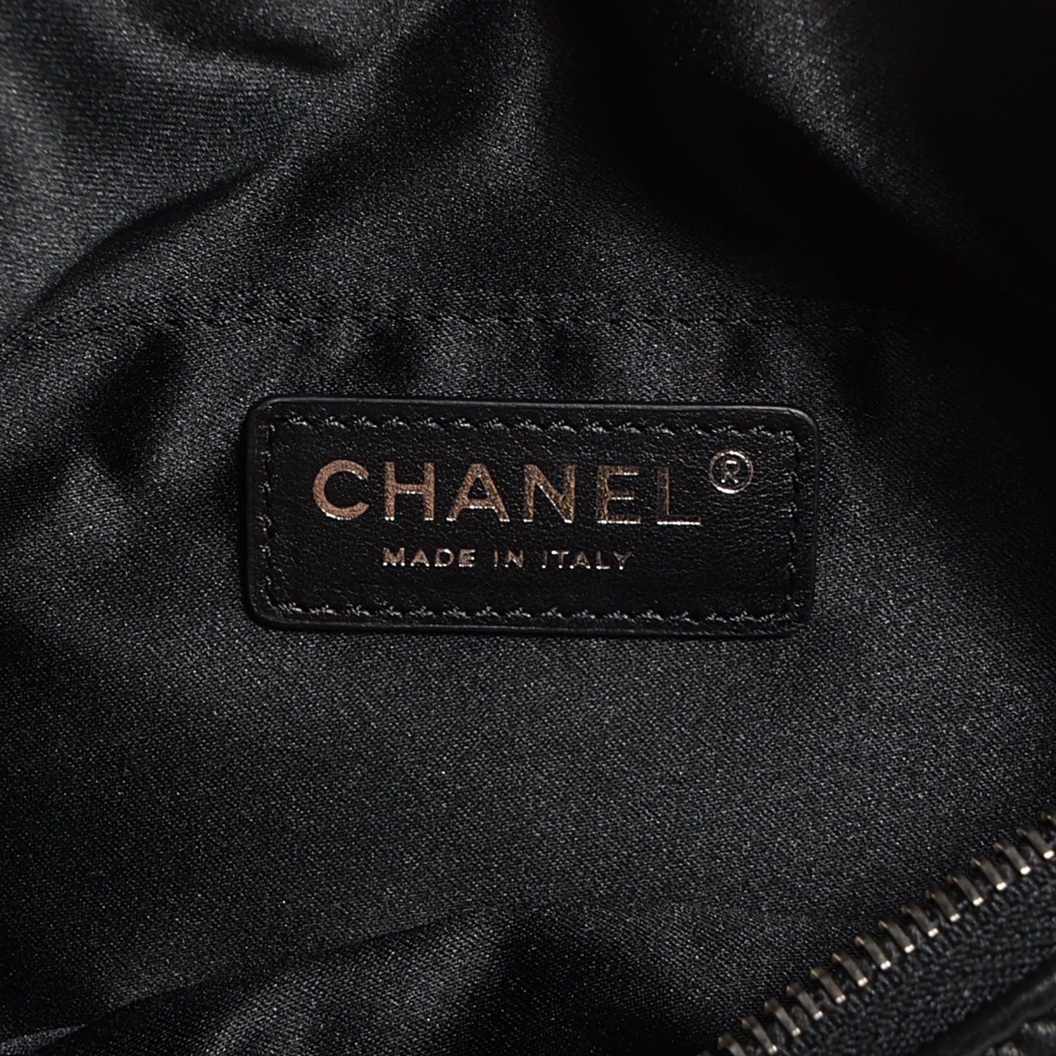 Chanel Lambskin Quilted CC Banane Waist Bag Black 7 of 8