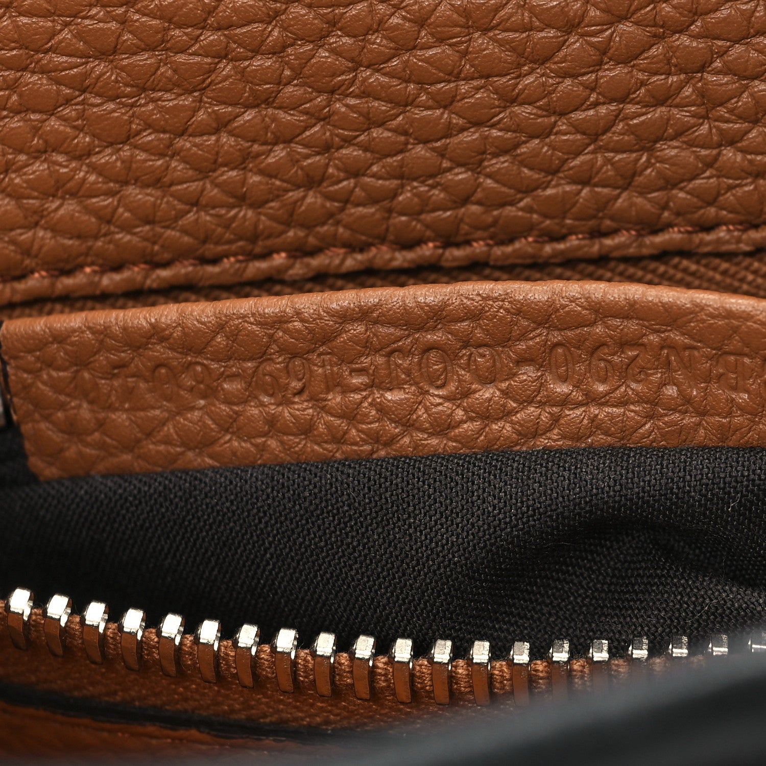 Fendi Cuoio Romano Selleria Bi-Color Medium Peekaboo Iconic Satchel Black Mou 8 of 11