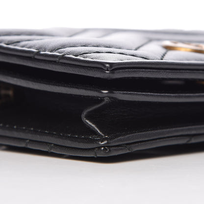 Gucci Calfskin Matelasse GG Marmont Card Case Wallet Black 8 of 10