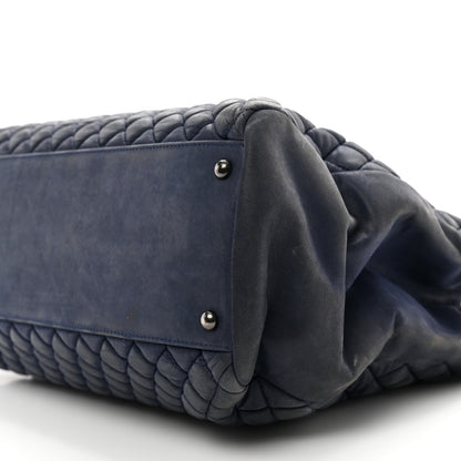 Chanel Lambskin Quilted New Bubble North South Tote Navy 11 of 12