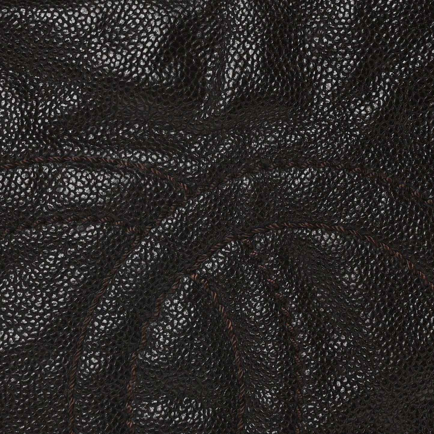 Glazed Caviar Modern Chain Tote Brown