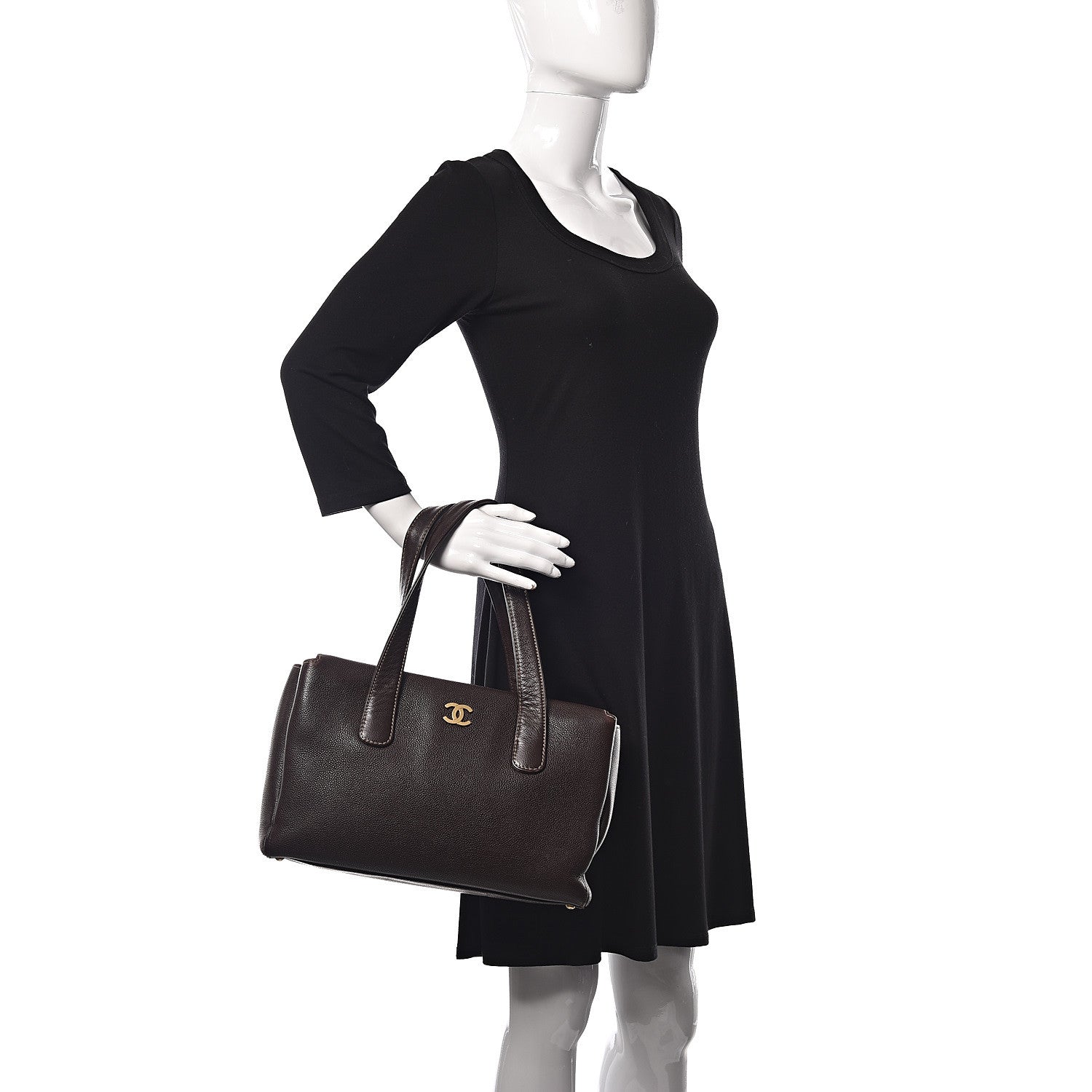 Chanel Caviar Small Tote Brown 2 of 21