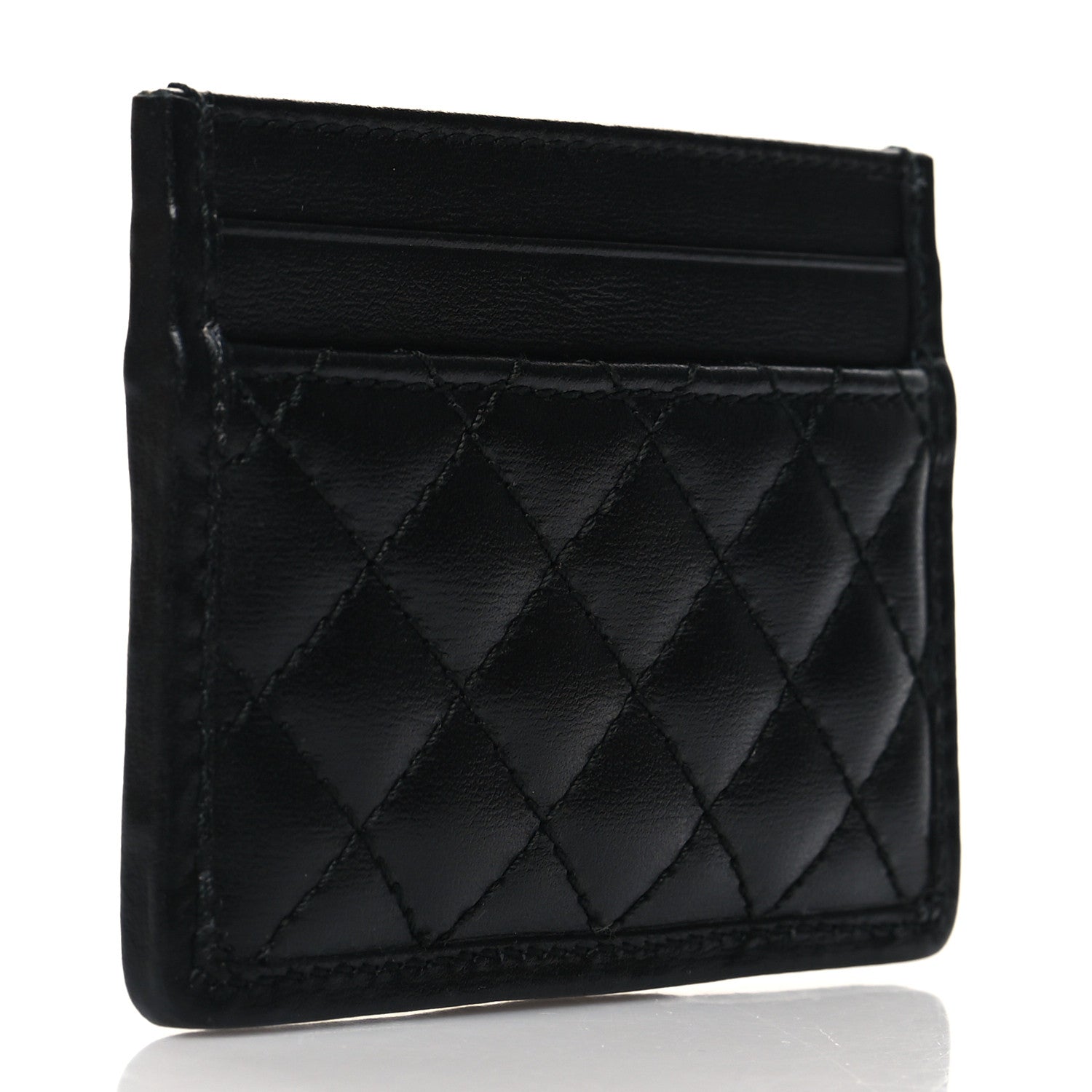Gucci Calfskin Web Trapuntata Ophidia Card Holder Black 3 of 7